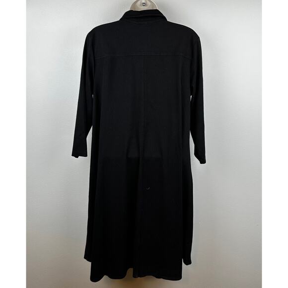 NEW Women with Control Dress Regular Prime Stretch Denim 2 Swing Black Small - Picture 4 of 14